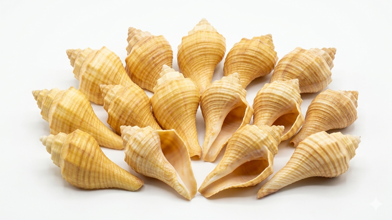 Premium Natural Spindle Sea Shells  decorative Conch for Home Decor, Crafts, and Aquariums